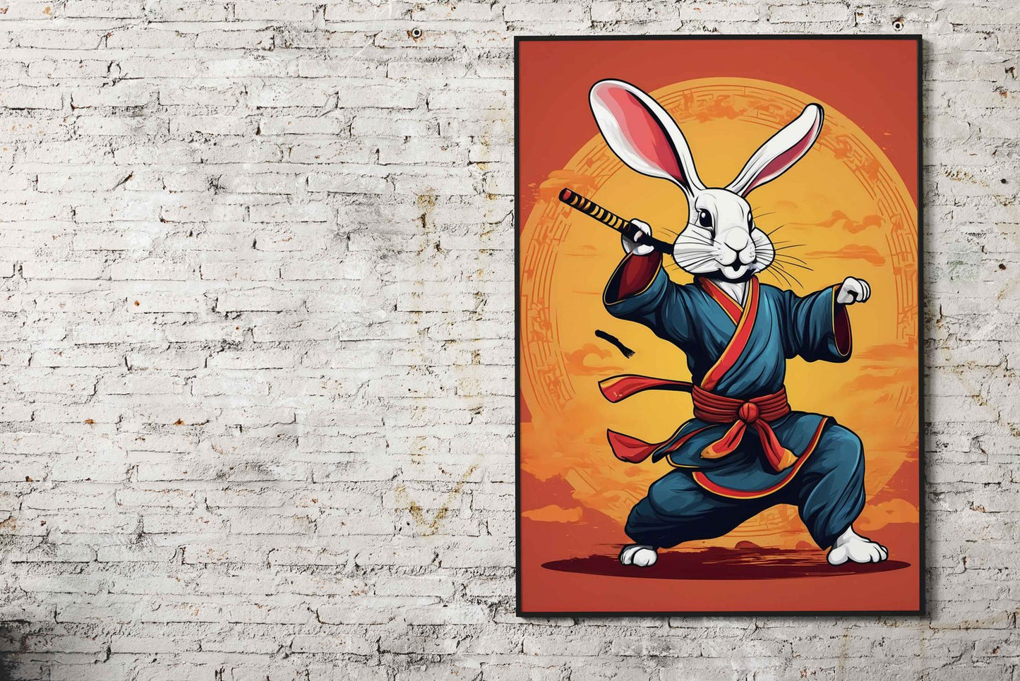 Rabbit Asian Style Poster | Wall Art for Home &  Office | High-Quality Print
