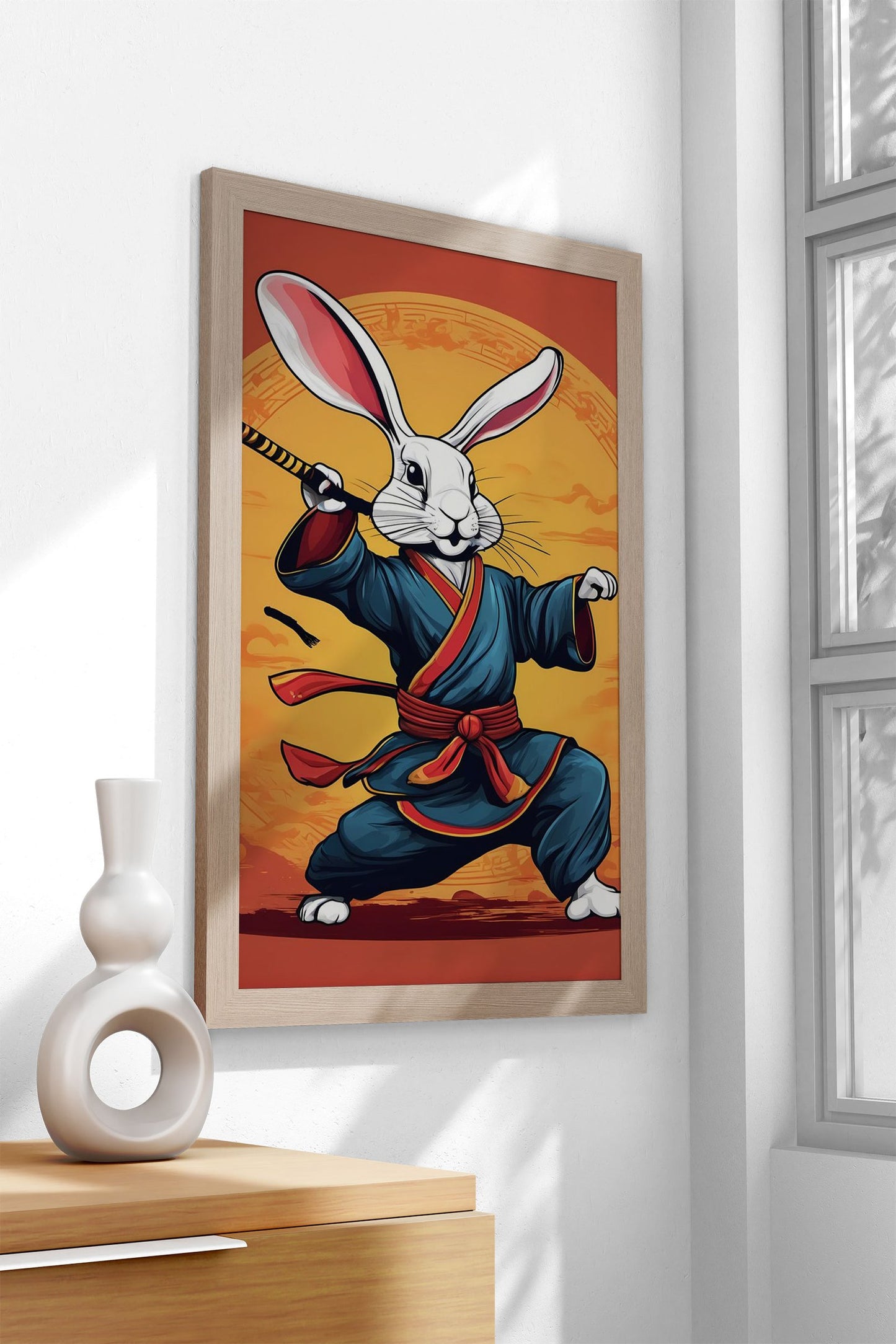 Rabbit Asian Style Poster | Wall Art for Home &  Office | High-Quality Print