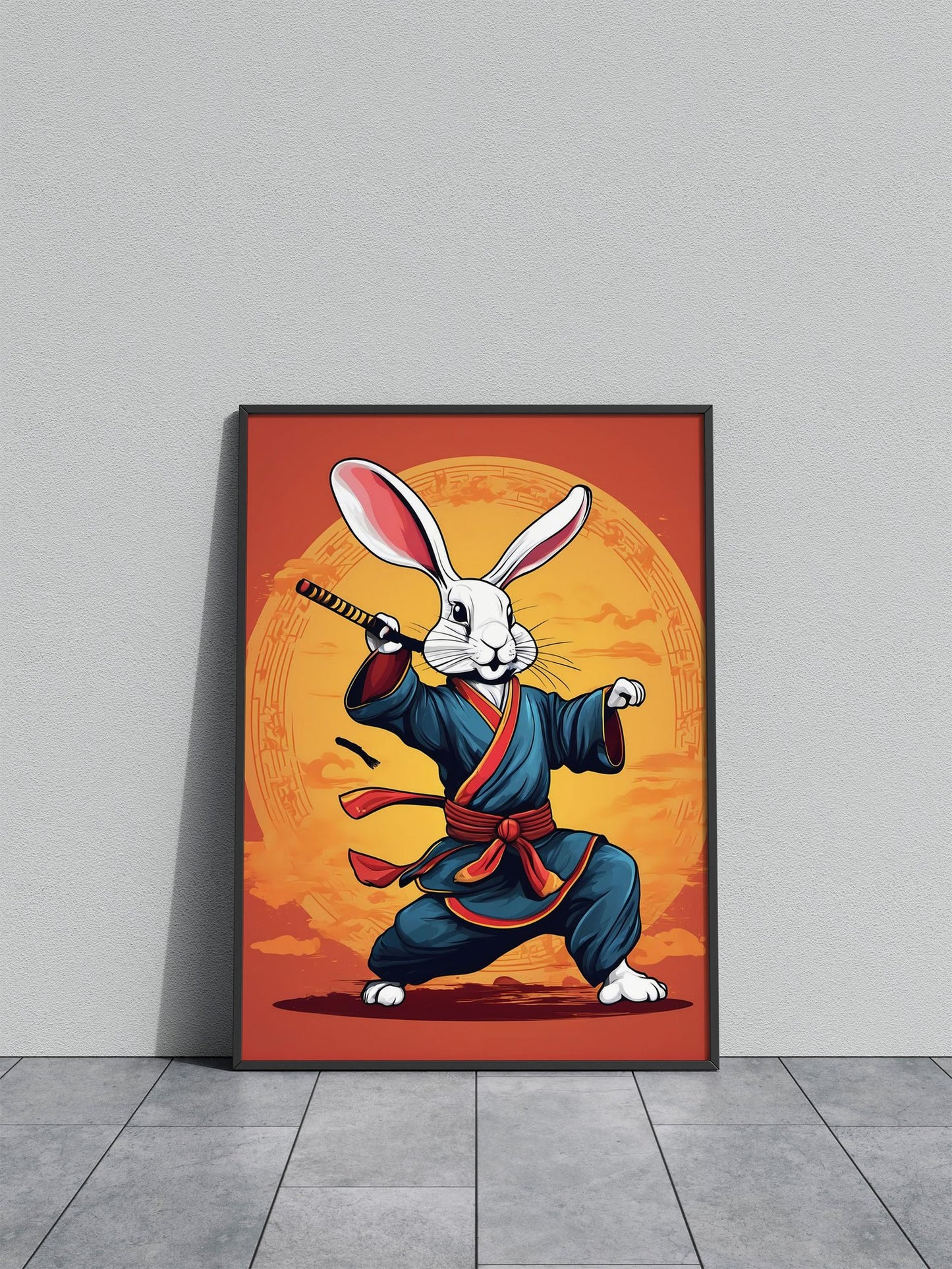 Rabbit Asian Style Poster | Wall Art for Home &  Office | High-Quality Print