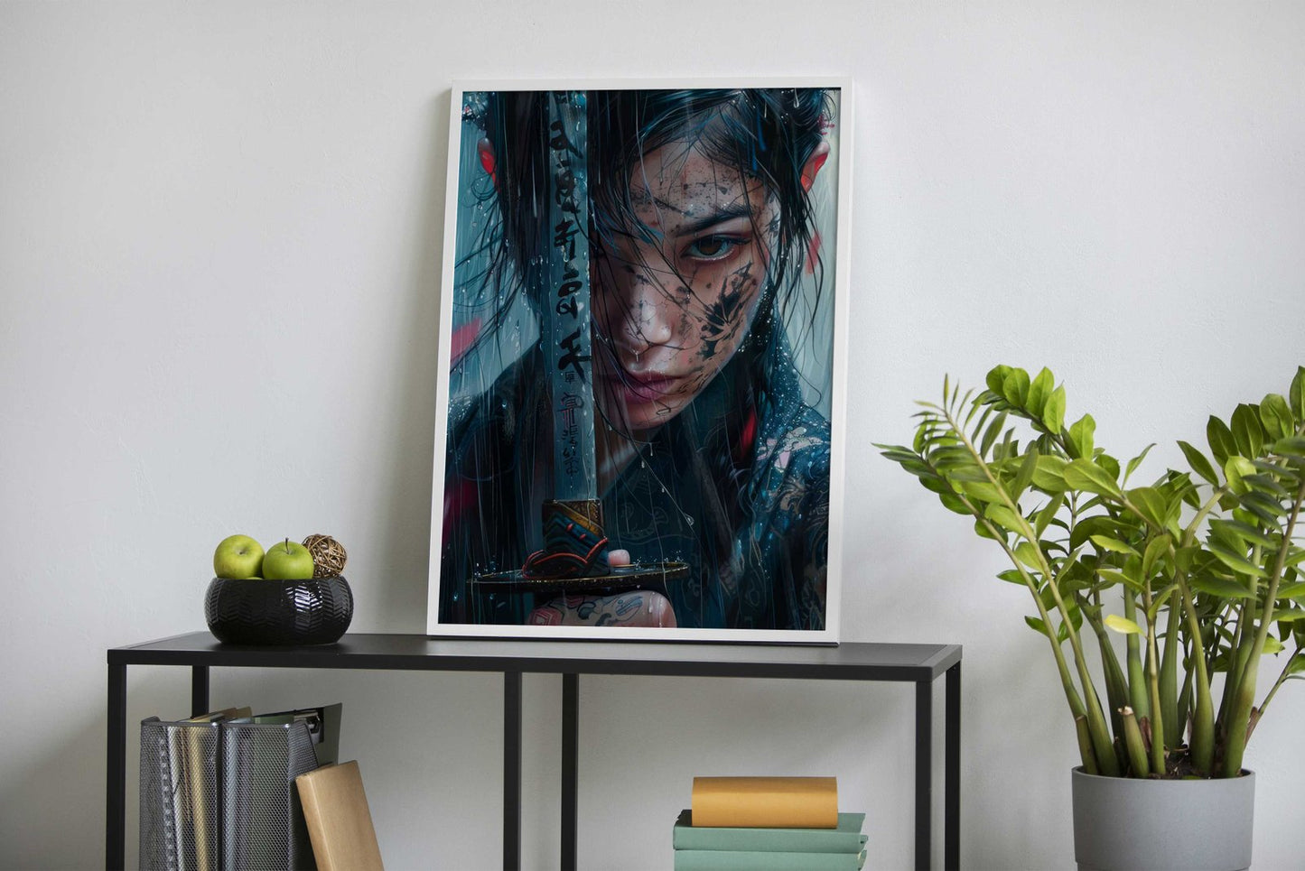 Rain Soaked Samurai Asian Style Poster | Wall  Art for Home & Office | High-Quality Print