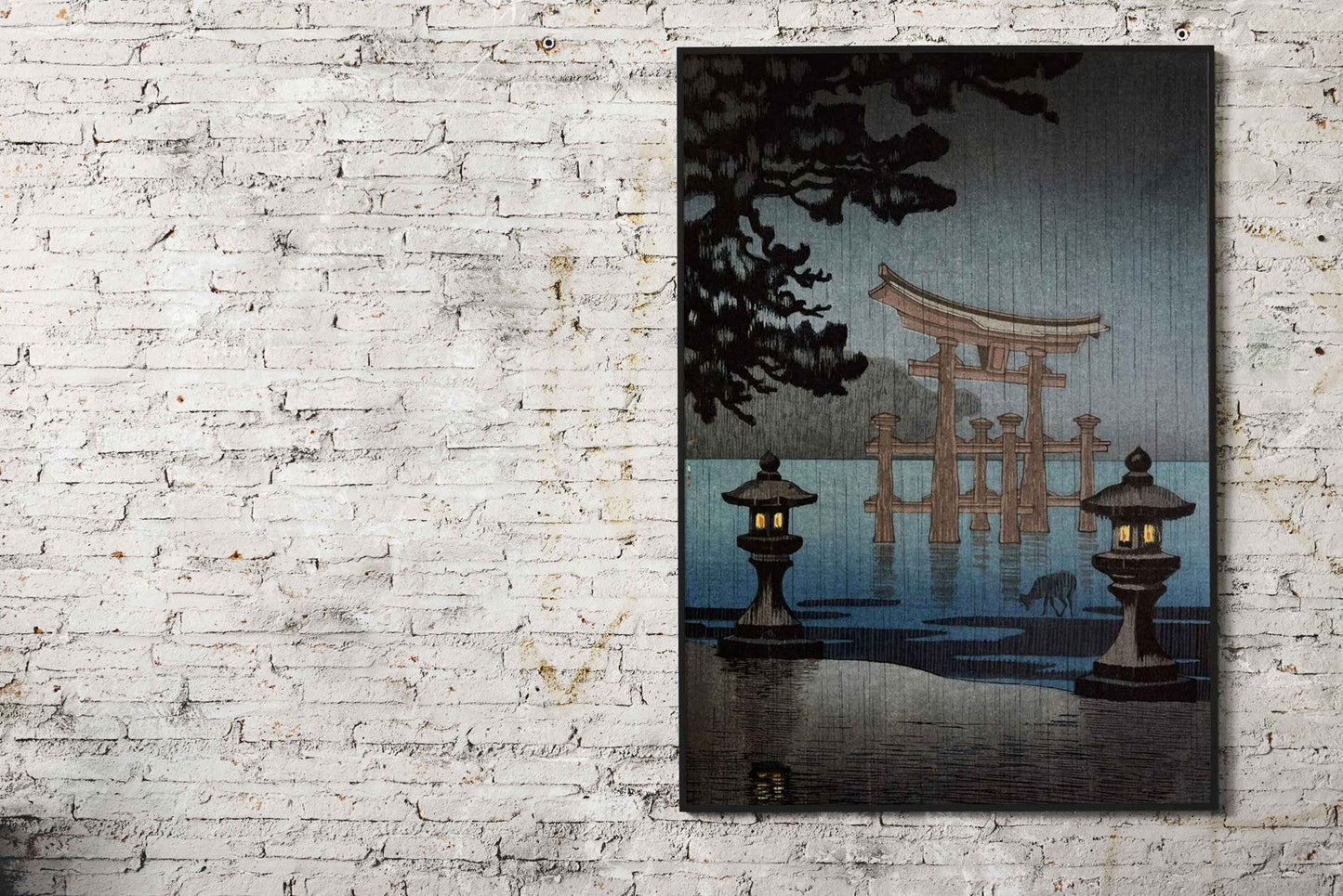 Rain at Miyajima Asian Style Poster | Wall Art f or Home & Office | High-Quality Print
