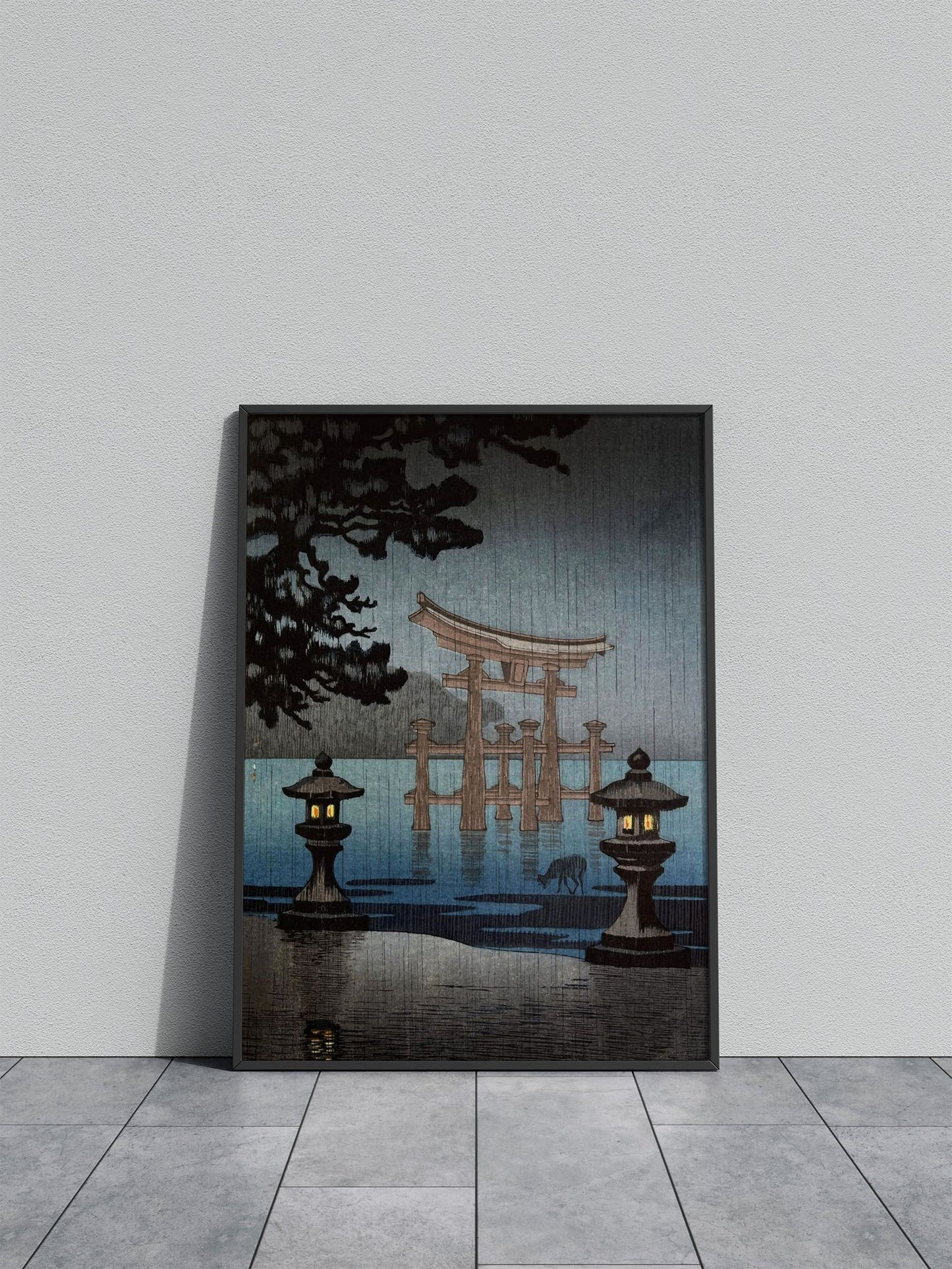 Rain at Miyajima Asian Style Poster | Wall Art f or Home & Office | High-Quality Print