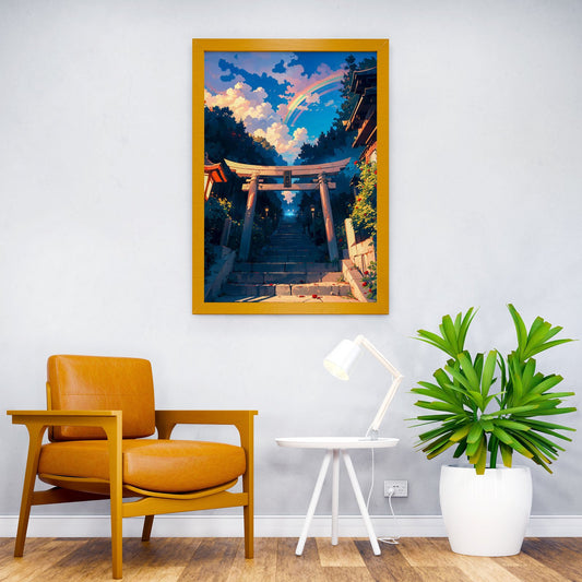 Rainbow Torii Asian Style Poster | Wall Art for  Home & Office | High-Quality Print