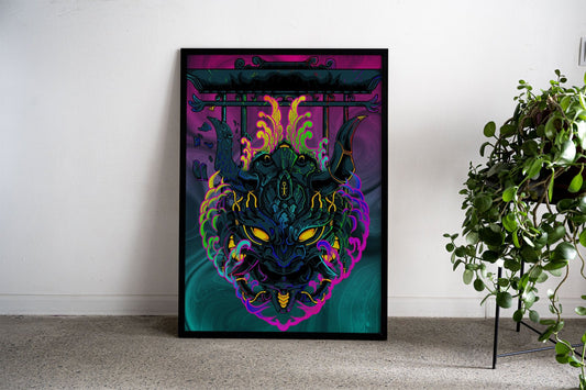 Rainbow of The Demon Asian Style Poster | W all Art for Home & Office | High-Quality Print