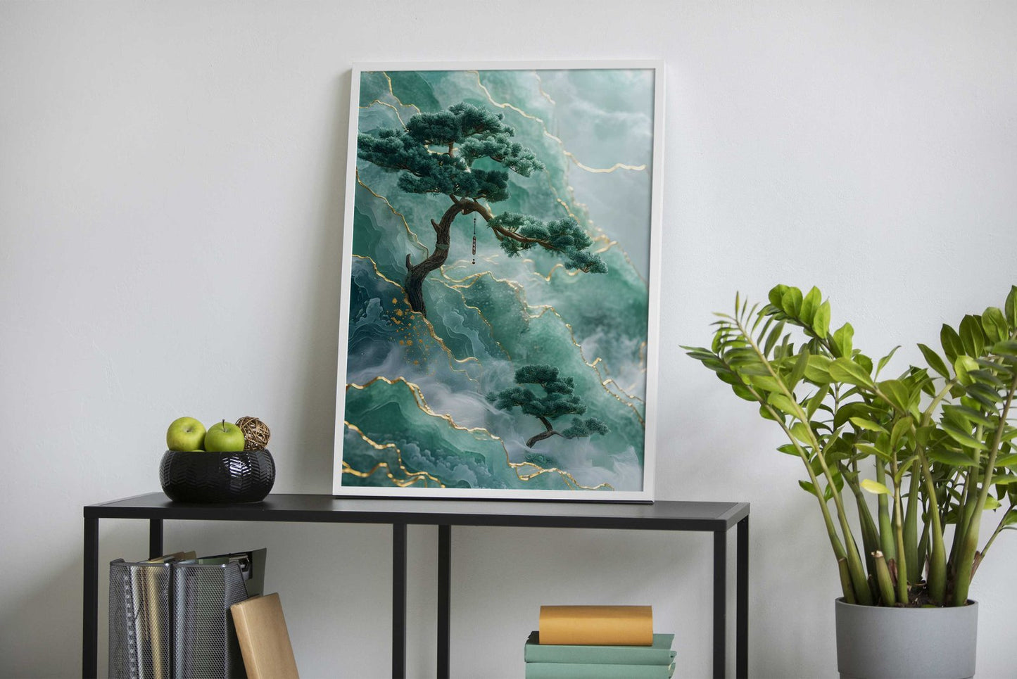 Rainy Bonsai Tree Asian Style Poster | Wall Art  for Home & Office | High-Quality Print