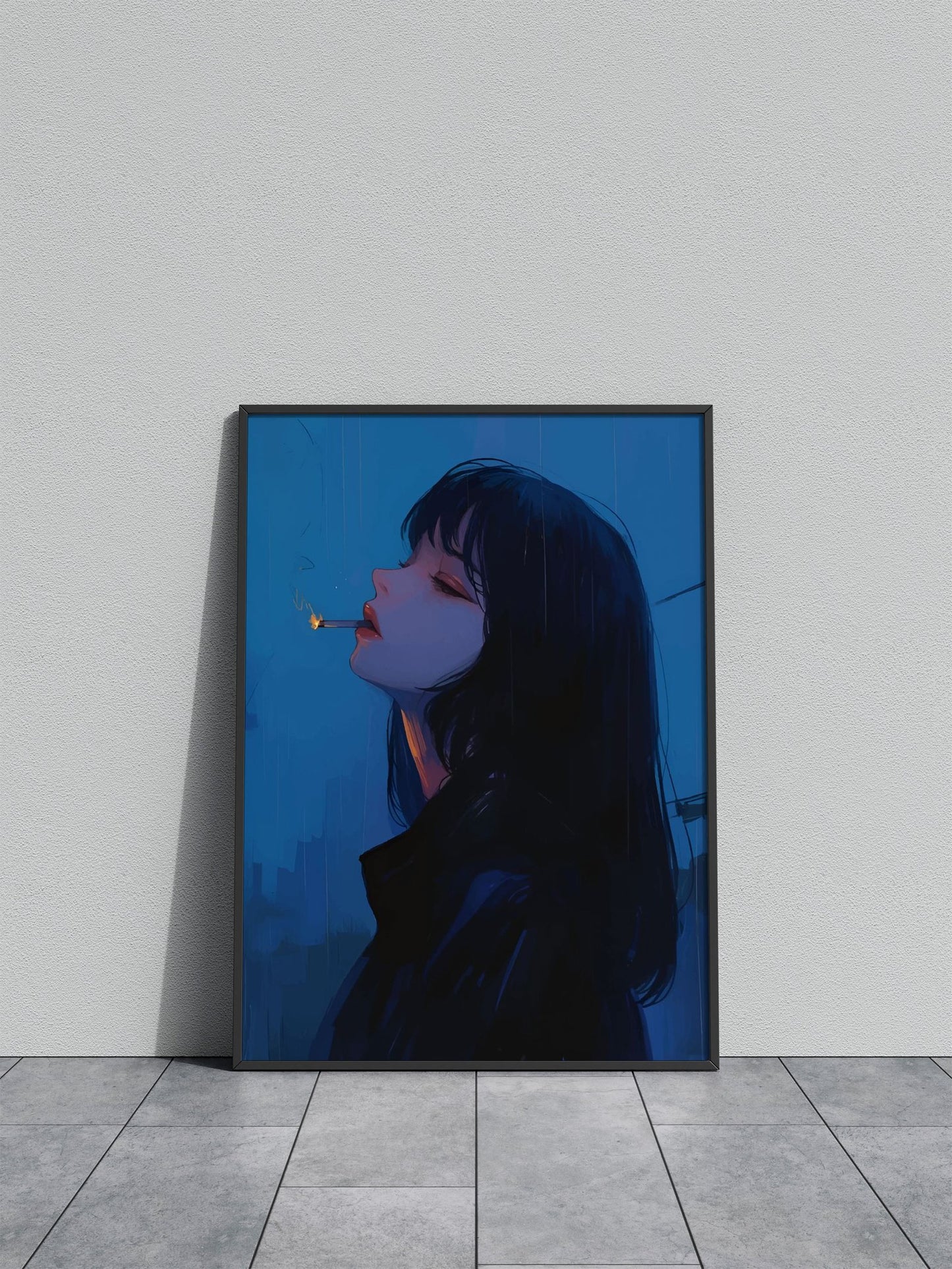 Rainy Night Anime Girl Asian Style Poster | Wa ll Art for Home & Office | High-Quality Print