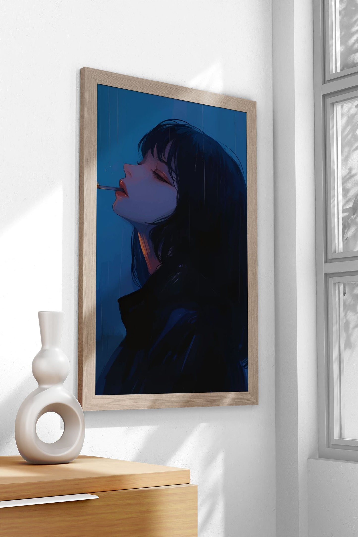 Rainy Night Anime Girl Asian Style Poster | Wa ll Art for Home & Office | High-Quality Print