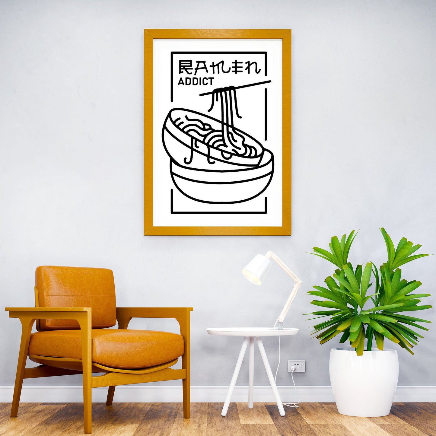 Ramen Addict Illustration Asian Style Poster |  Wall Art for Home & Office | High-Quality Print