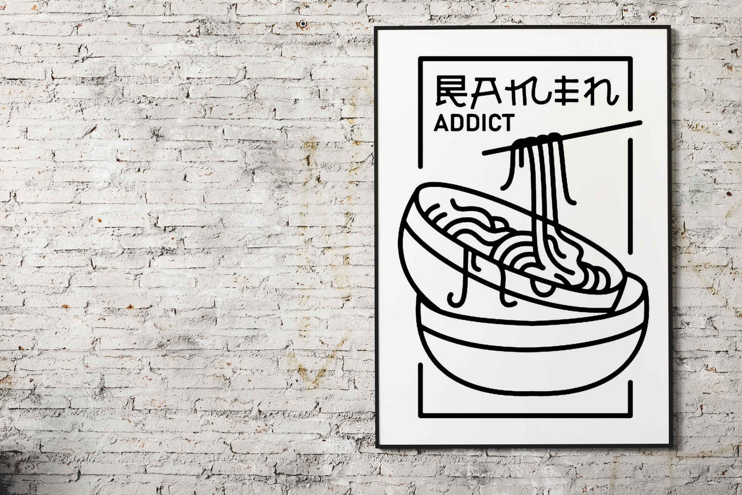 Ramen Addict Illustration Asian Style Poster |  Wall Art for Home & Office | High-Quality Print