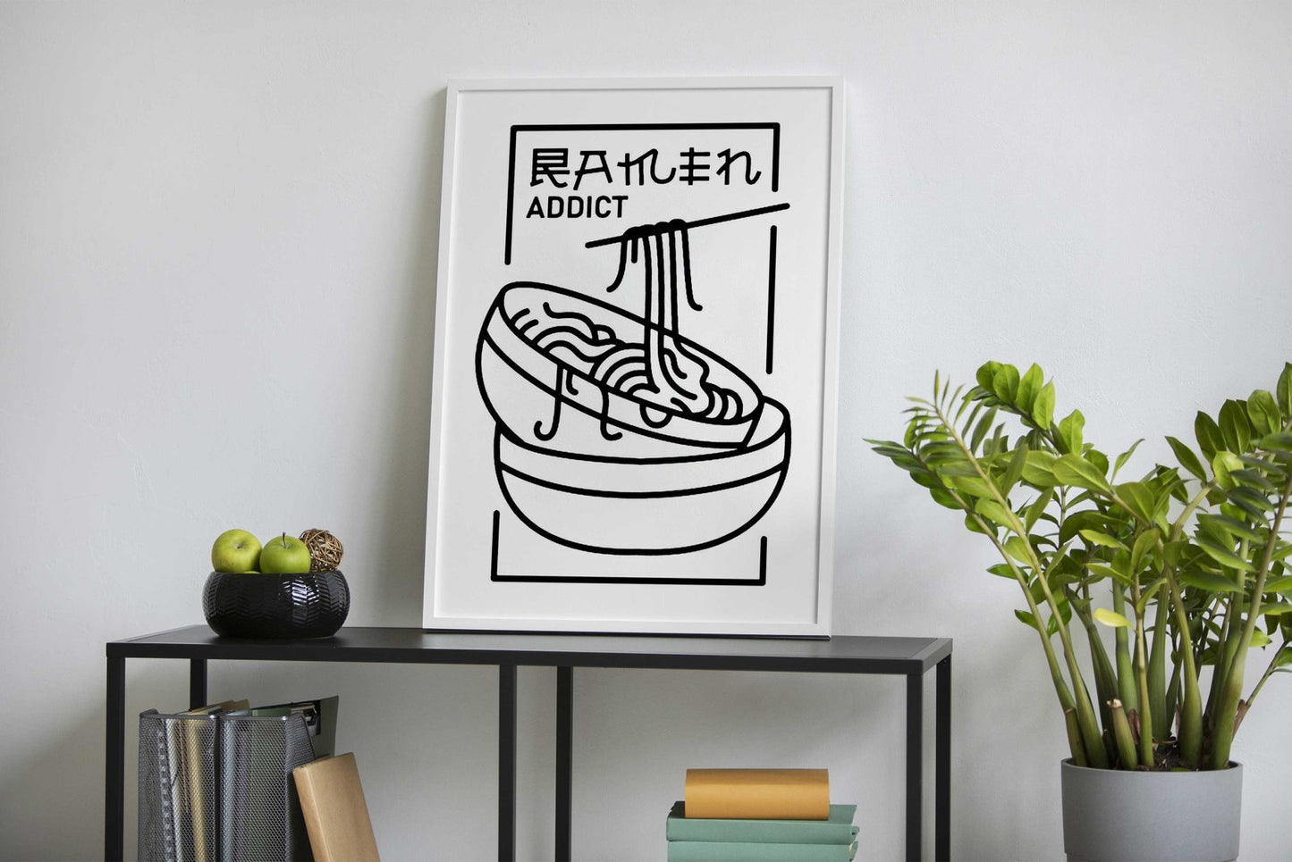 Ramen Addict Illustration Asian Style Poster |  Wall Art for Home & Office | High-Quality Print