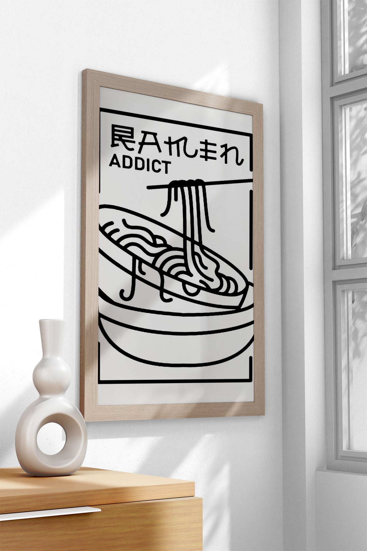Ramen Addict Illustration Asian Style Poster |  Wall Art for Home & Office | High-Quality Print