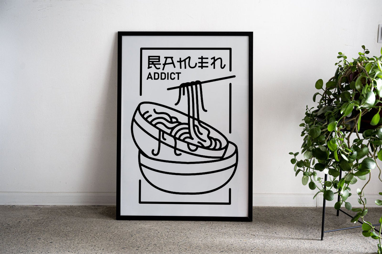 Ramen Addict Illustration Asian Style Poster |  Wall Art for Home & Office | High-Quality Print