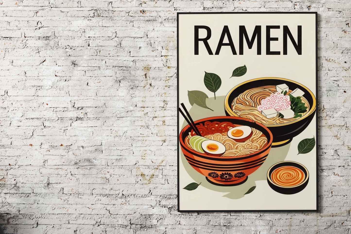 Ramen Bowls japanese Food Asian Style Poste r | Wall Art for Home & Office | High-Quality Print