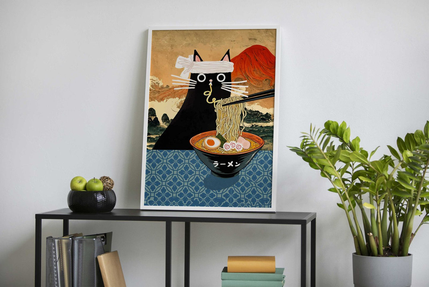 Ramen Cat Asian Style Poster | Wall Art for Ho me & Office | High-Quality Print