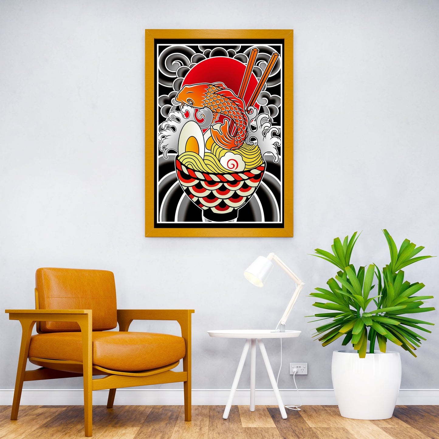 Ramen Fish Asian Style Poster | Wall Art for Ho me & Office | High-Quality Print