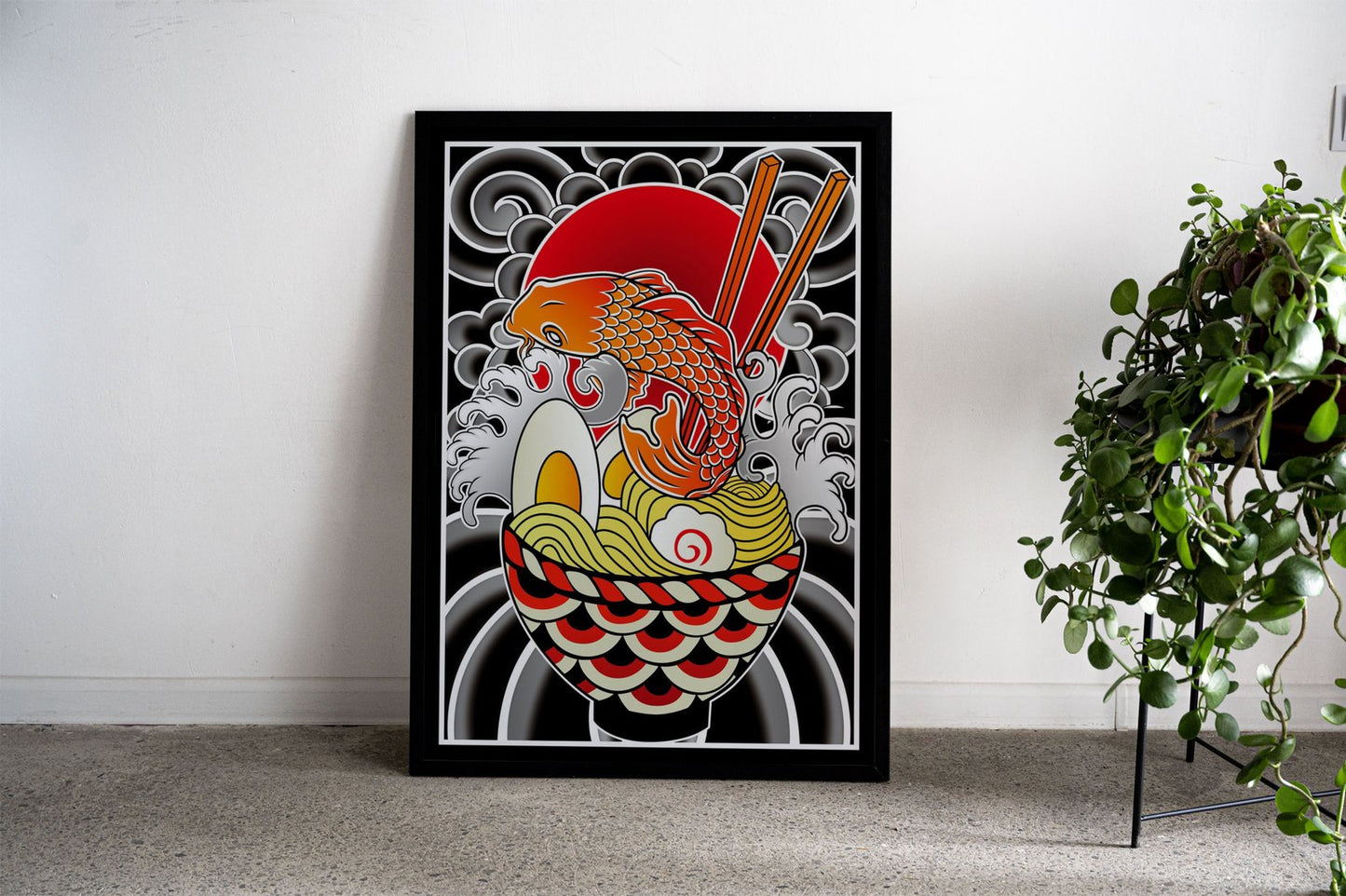 Ramen Fish Asian Style Poster | Wall Art for Ho me & Office | High-Quality Print