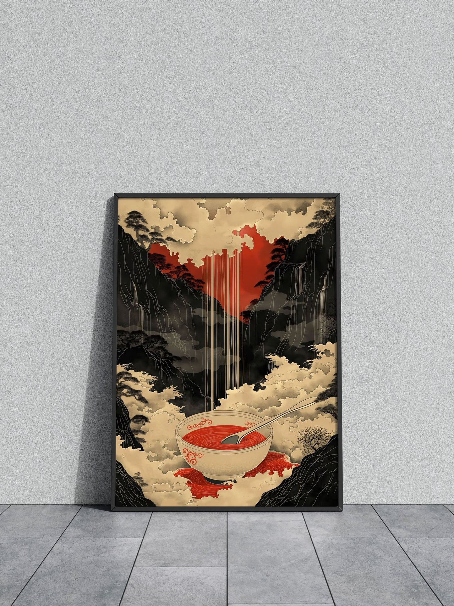 Ramen Food Asian Style Poster | Wall Art for H ome & Office | High-Quality Print