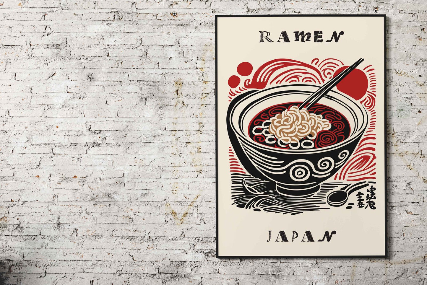 Ramen Japan Soup Asian Style Poster | Flavorful Unframed Wall Art Print for Kitchen, Home & Office Decor | Premium Quality | Multiple Sizes Available