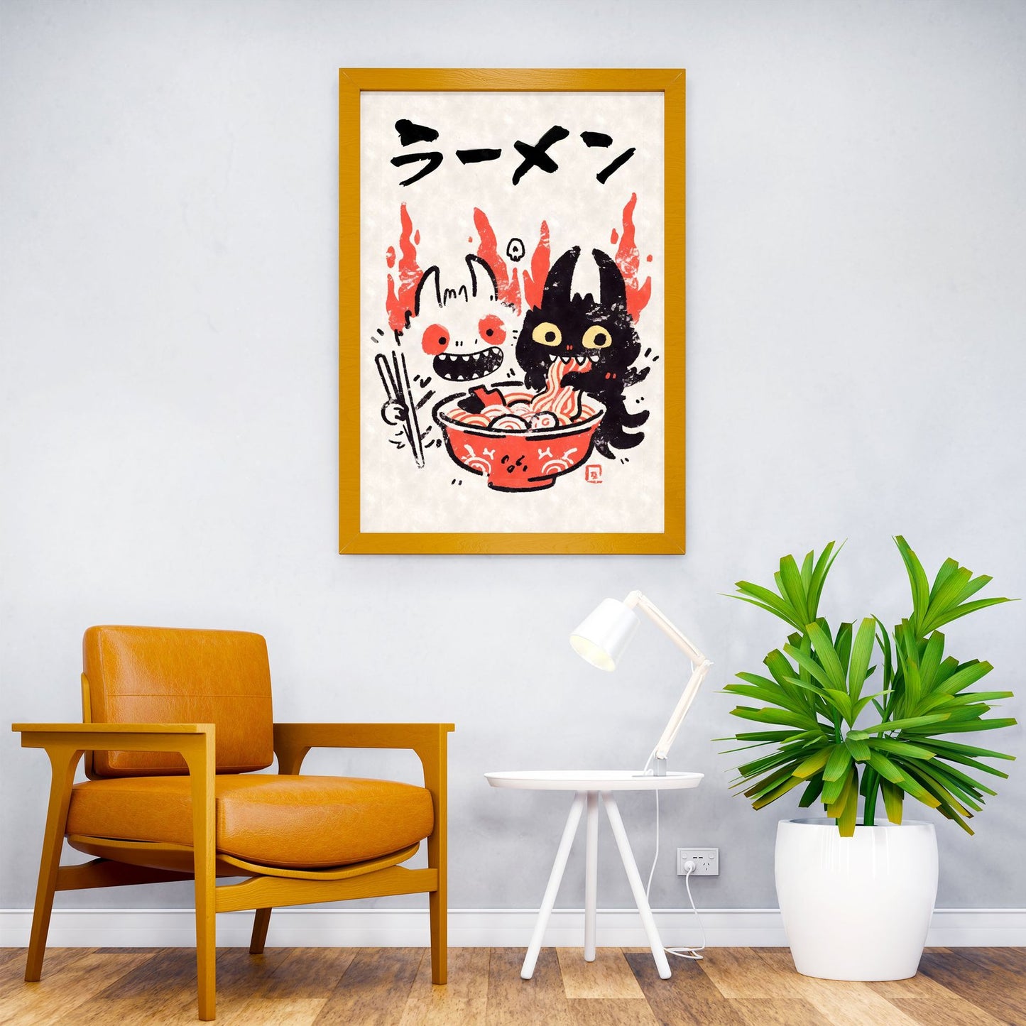 Ramen Monsters Yokai Asian Style Poster | Quirky Unframed Wall Art Print for Home, Kitchen & Office Decor | Premium Quality | Multiple Sizes Available