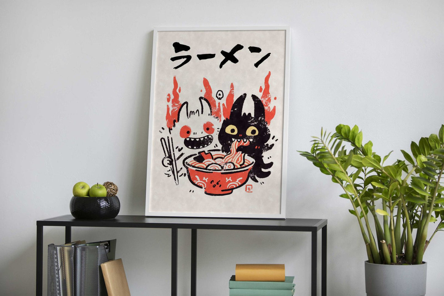 Ramen Monsters Yokai Asian Style Poster | Quirky Unframed Wall Art Print for Home, Kitchen & Office Decor | Premium Quality | Multiple Sizes Available