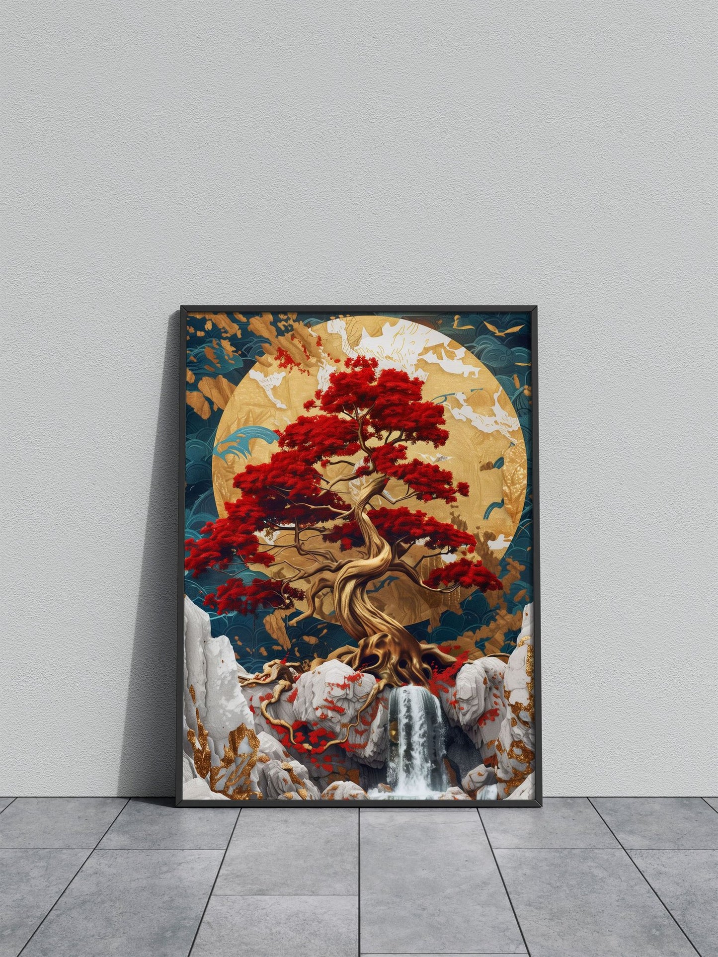 Red Giant Asian Style Poster | Wall Art for Home & Office | High-Quality Print