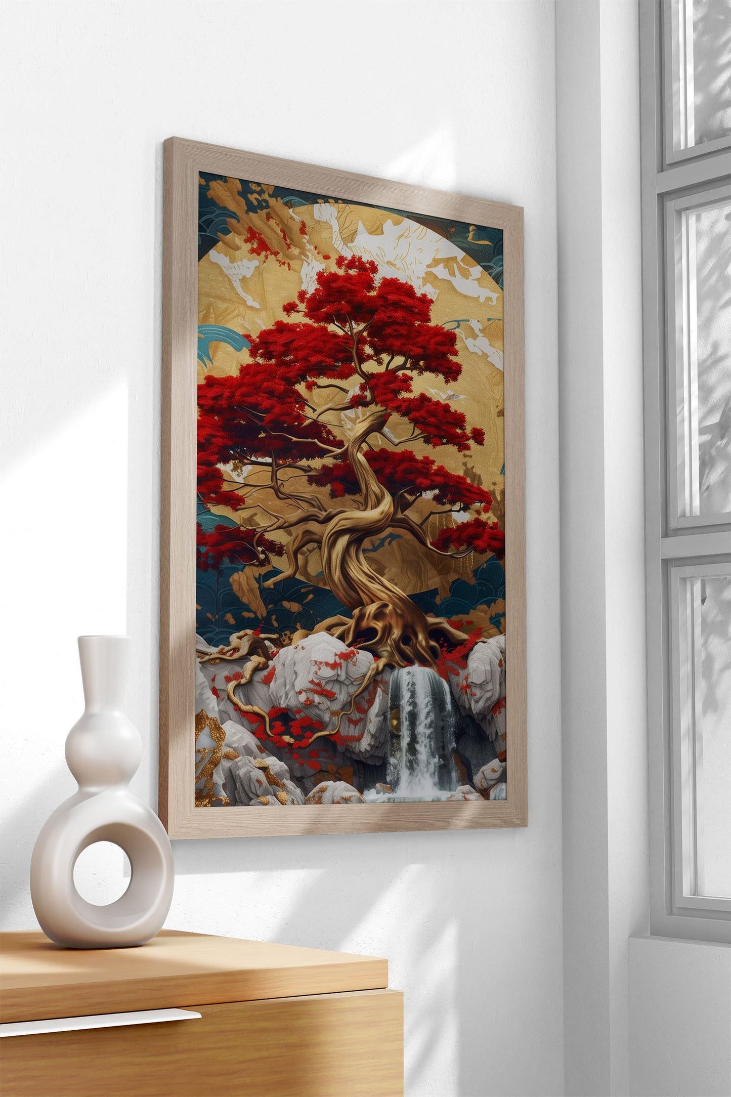 Red Giant Asian Style Poster | Wall Art for Home & Office | High-Quality Print