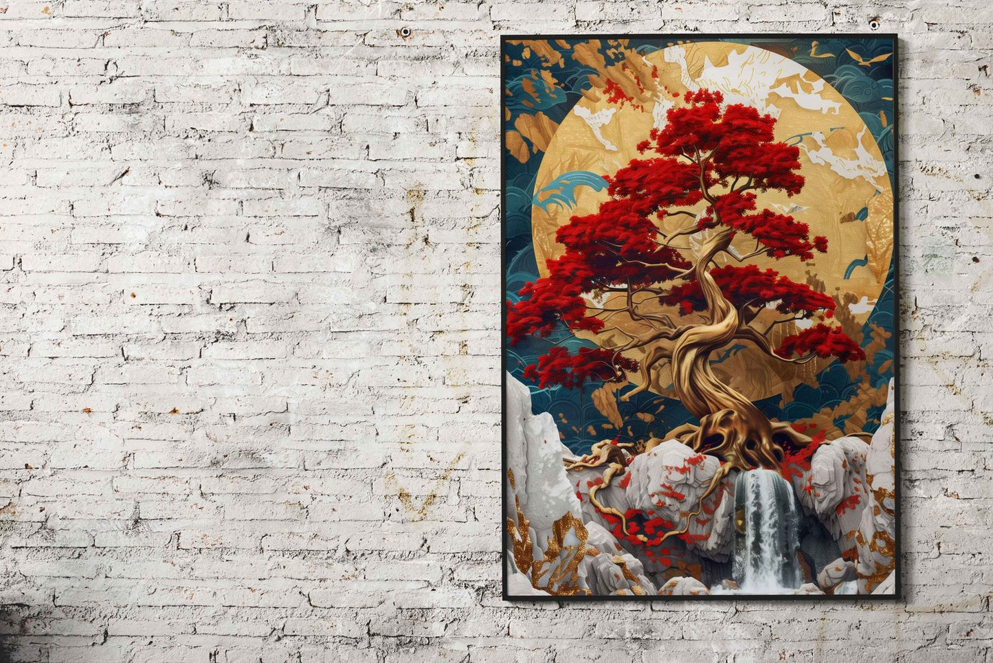 Red Giant Asian Style Poster | Wall Art for Home & Office | High-Quality Print