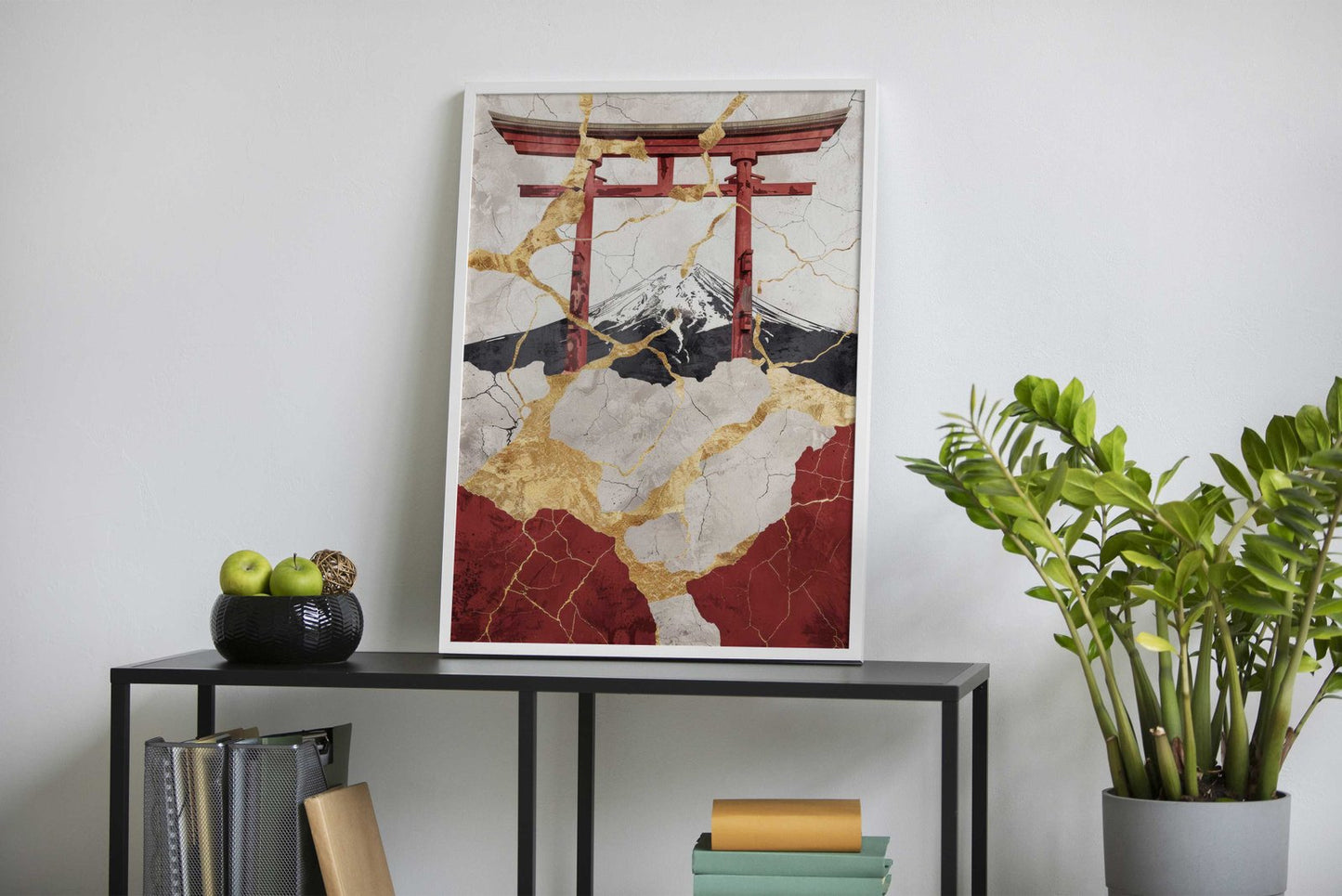 Red Gold Decor Asian Style Poster | Wall Art for Home & Office | High-Quality Print