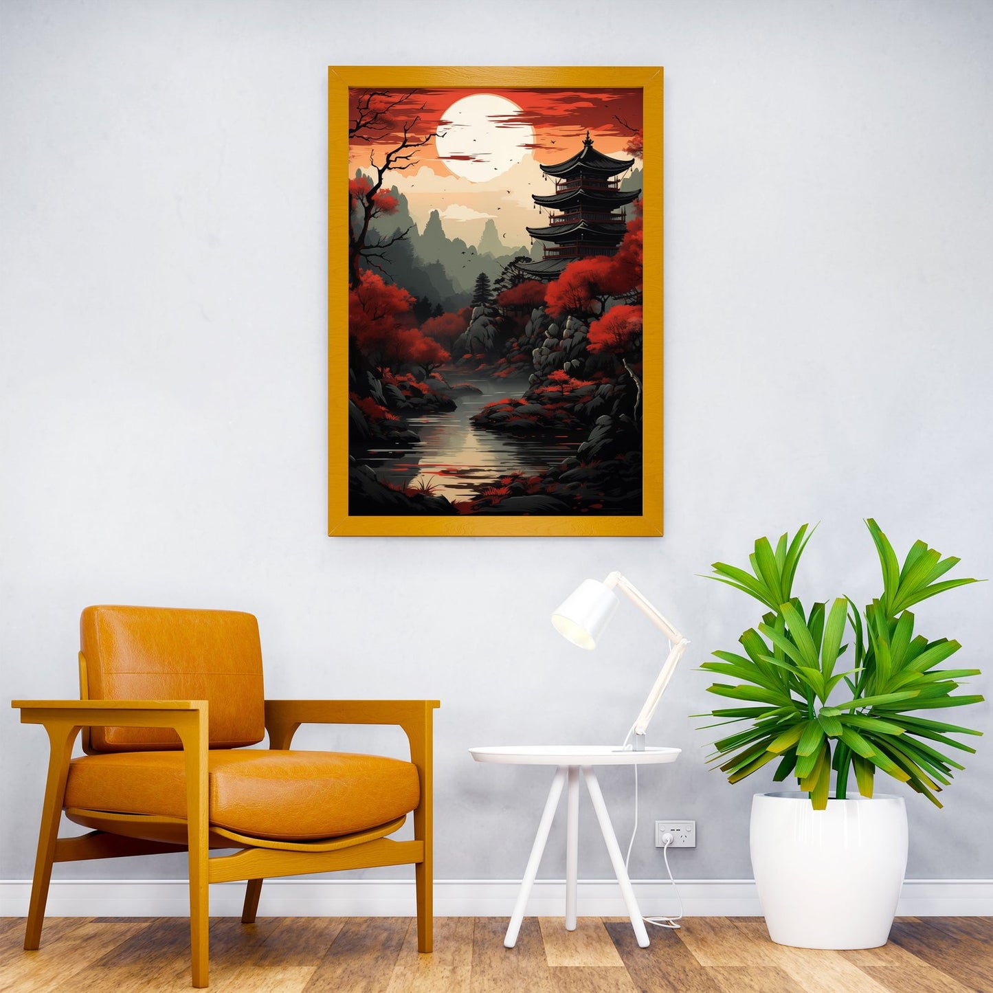 Red Japan Art Asian Style Poster | Timeless Unframed Wall Art Print for Modern Home & Office Decor | Superior Quality | Various Sizes Available