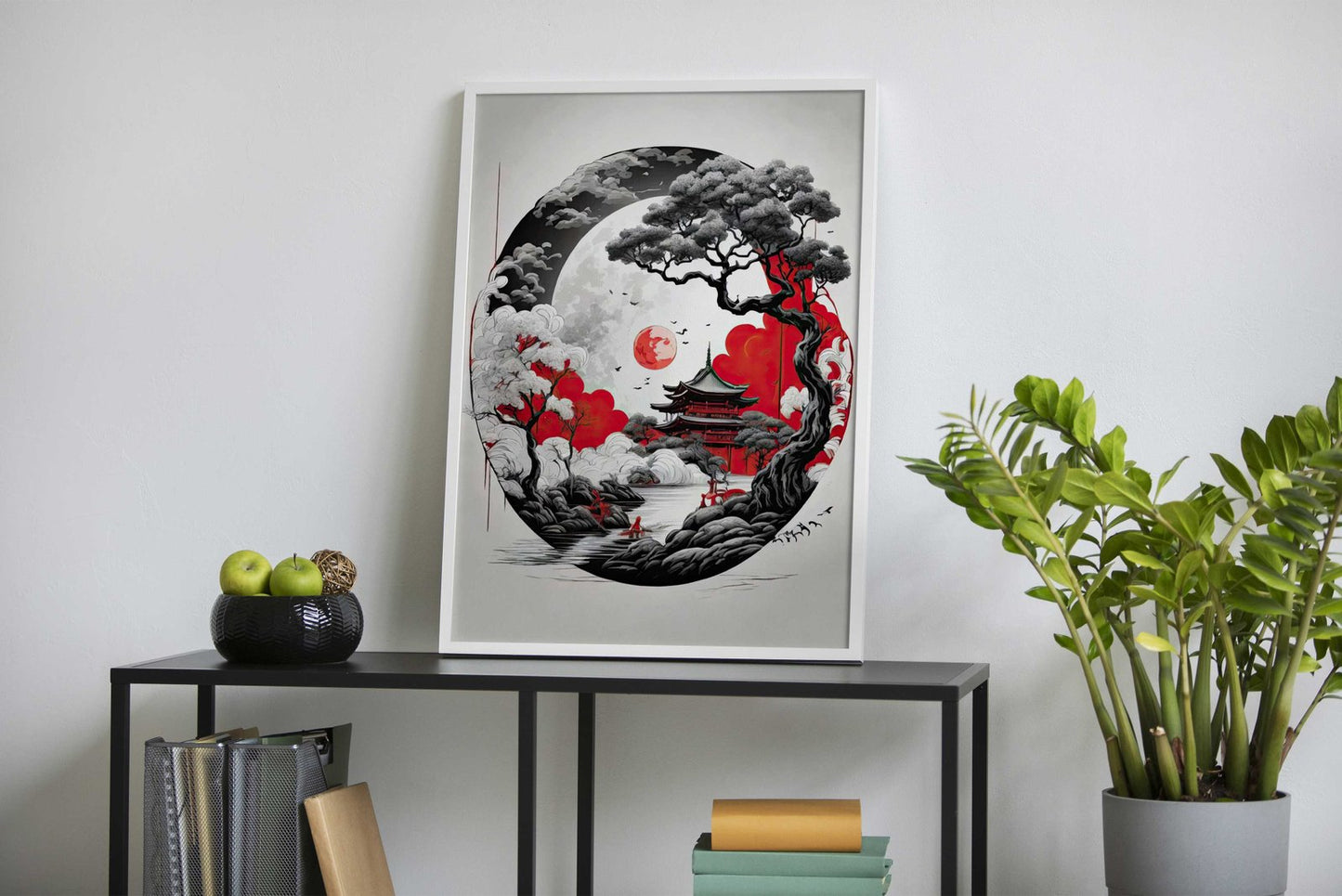 Red Japanese Asian Style Poster | Wall Art for Home & Office | High-Quality Print
