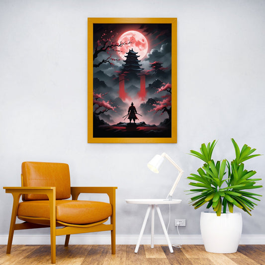 Red Moon Sekiro Asian Style Poster | Wall Art for Home & Office | High-Quality Print - High-Quality Visual Display