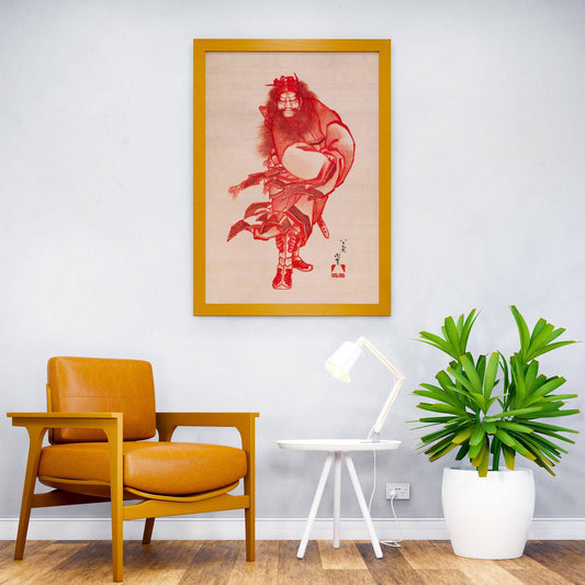 Red Shoki Asian Style Poster | Wall Art for Home & Office | High-Quality Print - High-Quality Visual Display