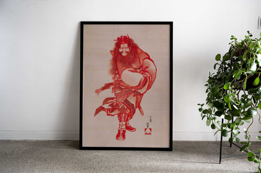 Red Shoki Asian Style Poster | Wall Art for Home & Office | High-Quality Print - High-Quality Visual Display