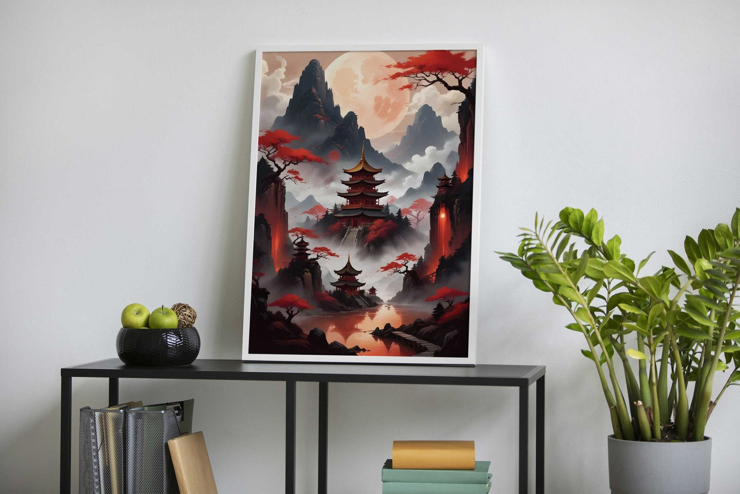 Red japan style Asian Style Poster | Wall Art for Home & Office | High-Quality Print