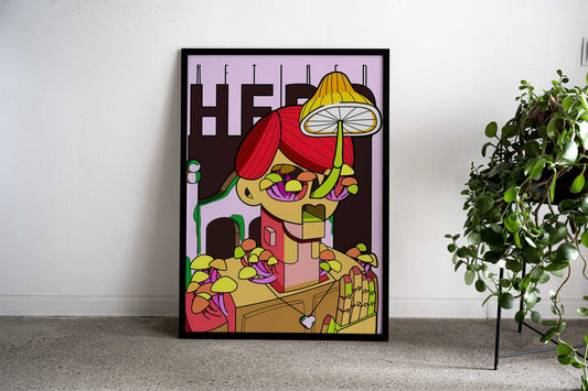 Retired Hero Asian Style Poster | Wall Art for Home & Office | High-Quality Print - High-Quality Visual Display