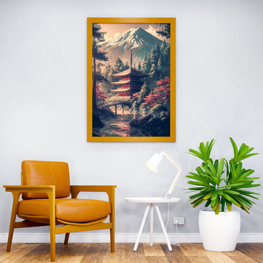 Retro Japanese Temple Asian Style Poster | Wall Art for Home & Office | High-Quality Print - High-Quality Visual Display