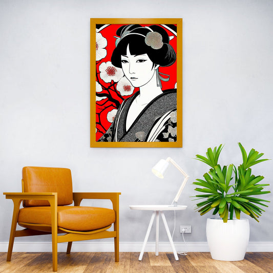 Retro japan girl Asian Style Poster | Wall Art for Home & Office | High-Quality Print - High-Quality Visual Display