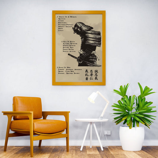 SAMURAI Japan Quote Asian Style Poster | Wall Art for Home & Office | High-Quality Print - High-Quality Visual Display