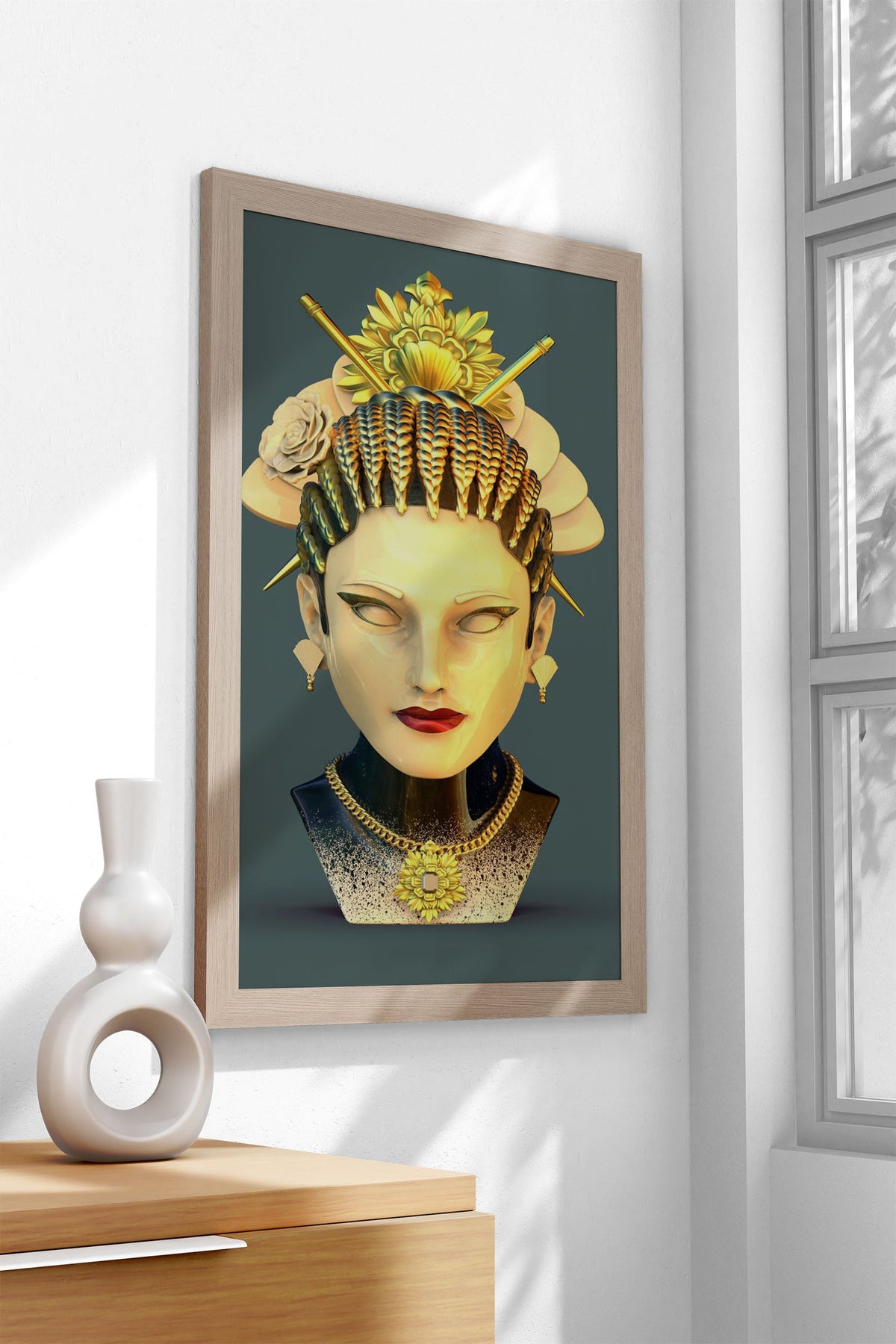 SHIRO GEISHA Asian Style Poster | Wall Art for Home & Office | High-Quality Print - High-Quality Visual Display