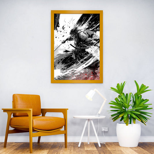 Samurai Anime Ink Asian Style Poster | Wall Art for Home & Office | High-Quality Print - High-Quality Visual Display