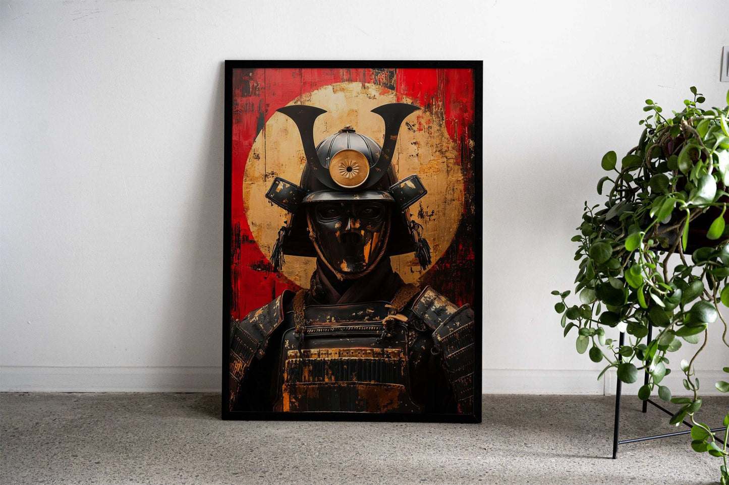 Samurai Armor Portrait Asian Style Poster | Wall Art for Home & Office | High-Quality Print - High-Quality Visual Display