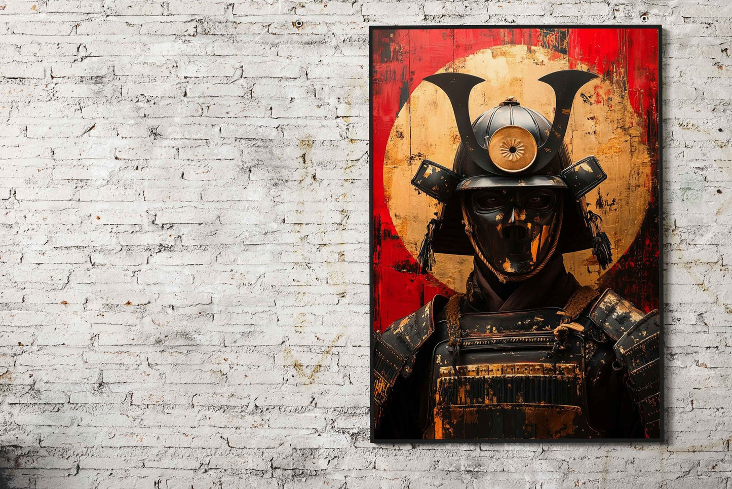 Samurai Armor Portrait Asian Style Poster | Wall Art for Home & Office | High-Quality Print - High-Quality Visual Display