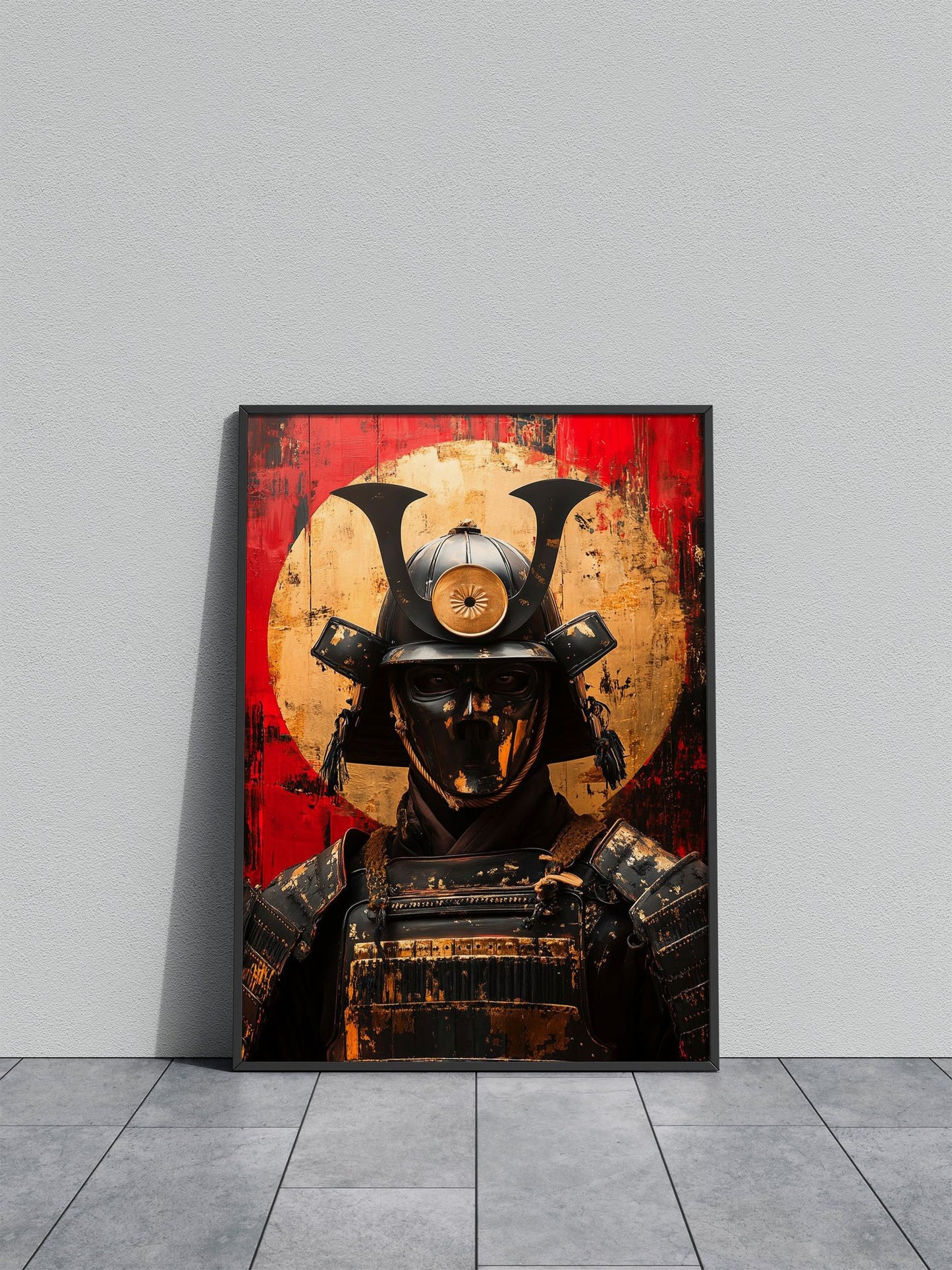 Samurai Armor Portrait Asian Style Poster | Wall Art for Home & Office | High-Quality Print - High-Quality Visual Display