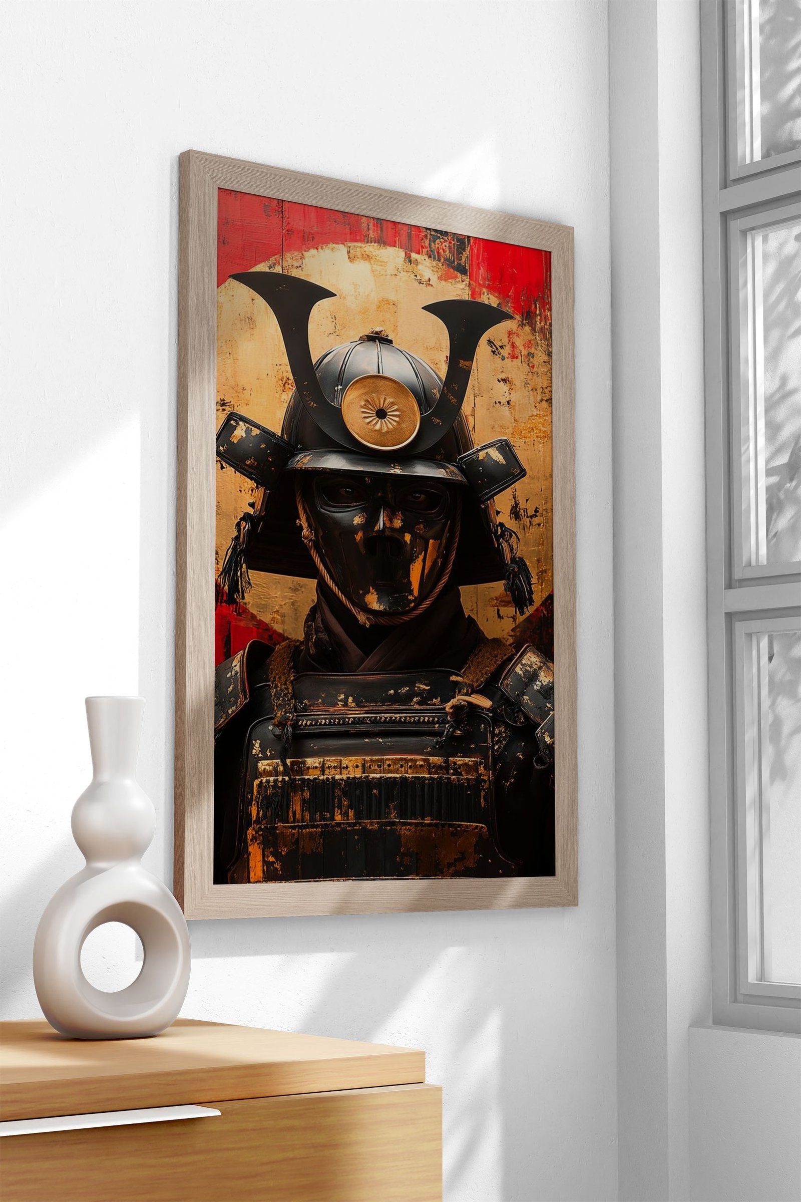 Samurai Armor Portrait Asian Style Poster | Wall Art for Home & Office | High-Quality Print - High-Quality Visual Display