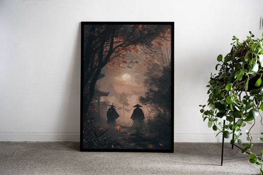 Samurai Brotherhood Forest Asian Style Poster | Wall Art for Home & Office | High-Quality Print - High-Quality Visual Display