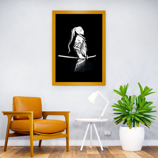 Samurai Caligrafiti Asian Style Poster | Wall Art for Home & Office | High-Quality Print - High-Quality Visual Display