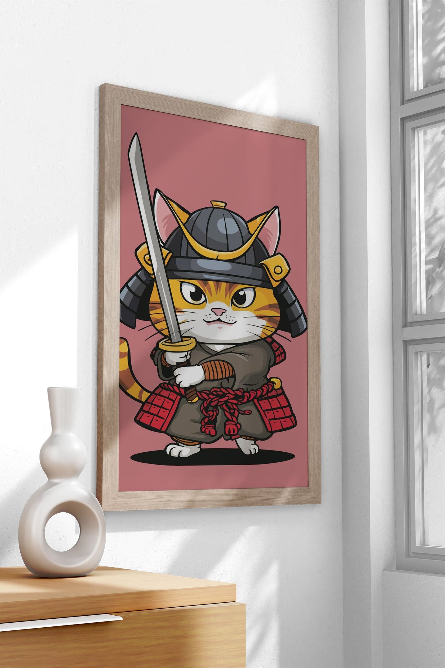 Samurai Cat Chronicles Asian Style Poster | Wall Art for Home & Office | High-Quality Print - High-Quality Visual Display