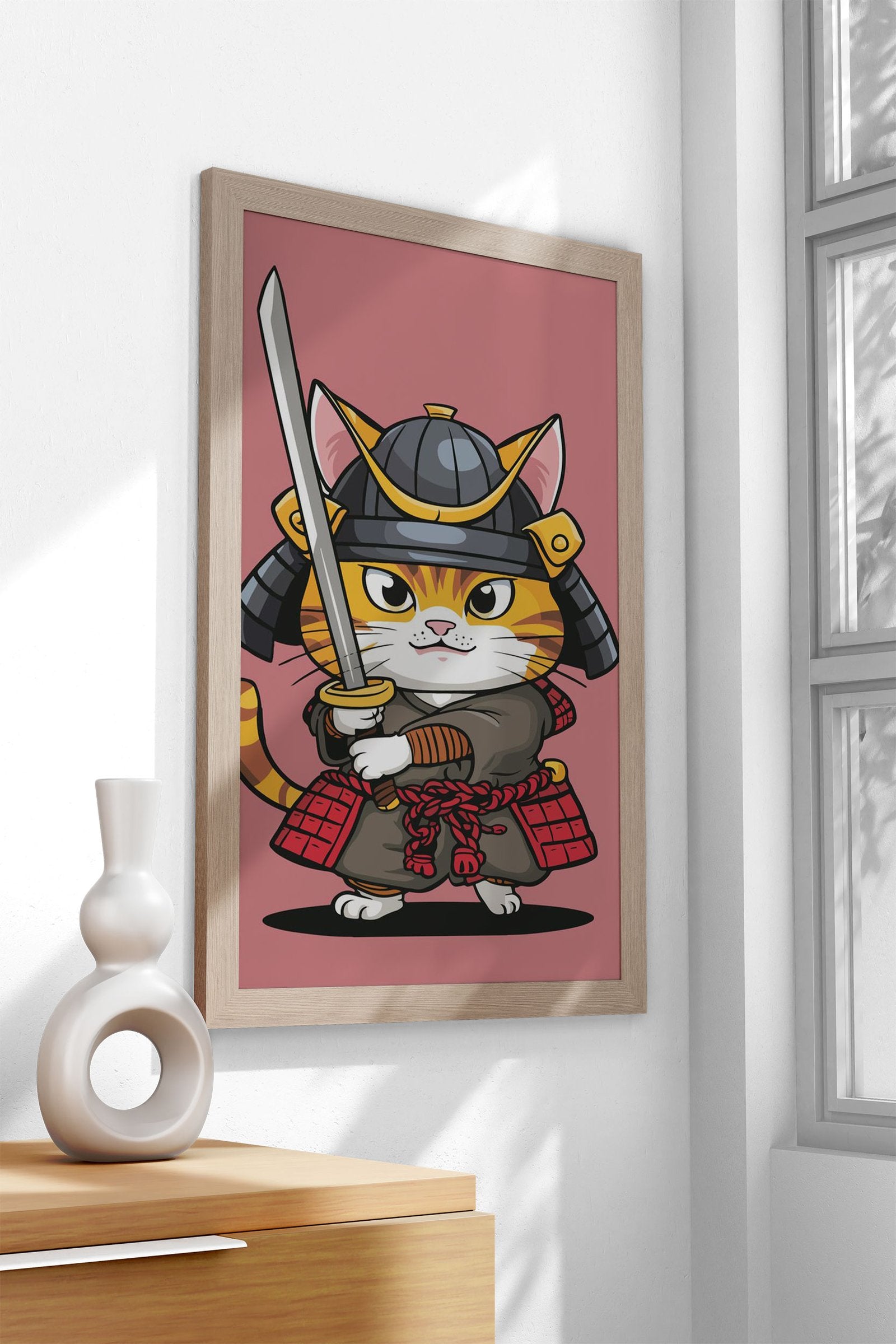 Samurai Cat Chronicles Asian Style Poster | Wall Art for Home & Office | High-Quality Print - High-Quality Visual Display