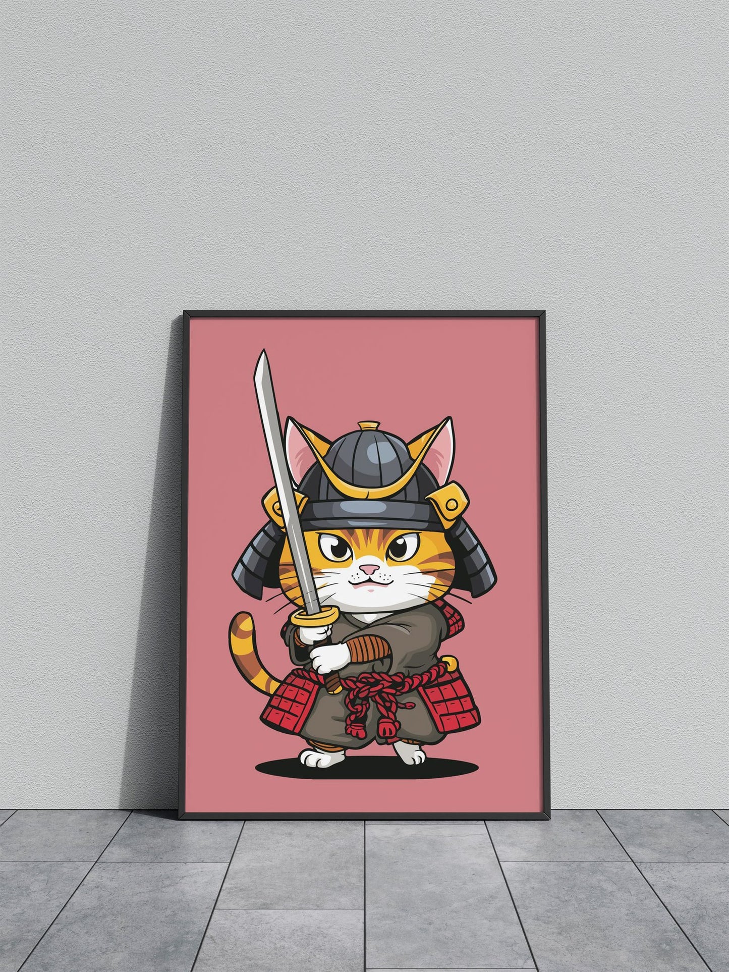 Samurai Cat Chronicles Asian Style Poster | Wall Art for Home & Office | High-Quality Print - High-Quality Visual Display