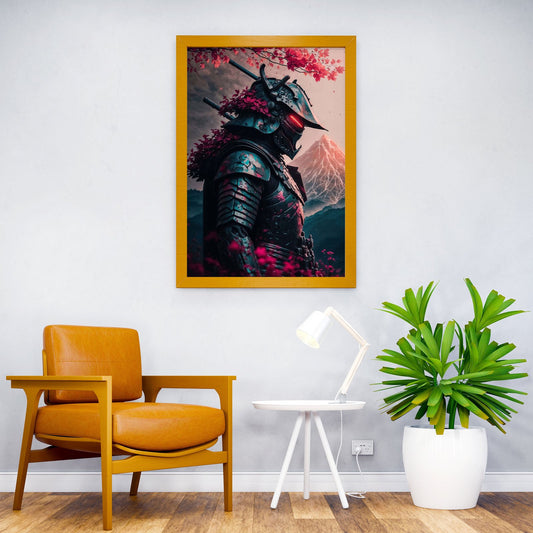 Samurai Cherry Japan Asian Style Poster | Wall Art for Home & Office | High-Quality Print - High-Quality Visual Display